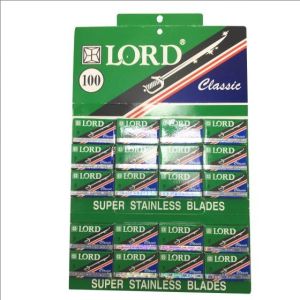 Lâmina De Barbear Aço Inox Descartavel Cartela 100 Uni - LORD